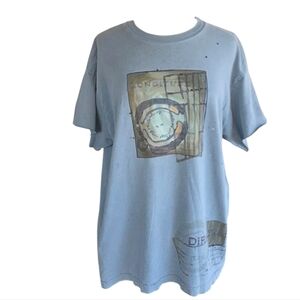 Vintage Bluefish XL? Distressed Oversized Tee Boho Lagenlook Artsy Handmade Y2K